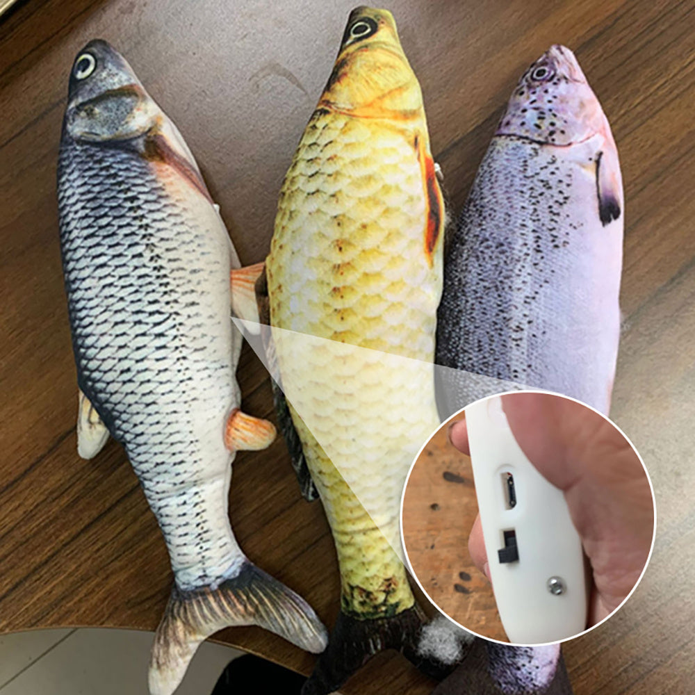 🐟 Electric Jumping Fish Cat Toy (Without Catnip)