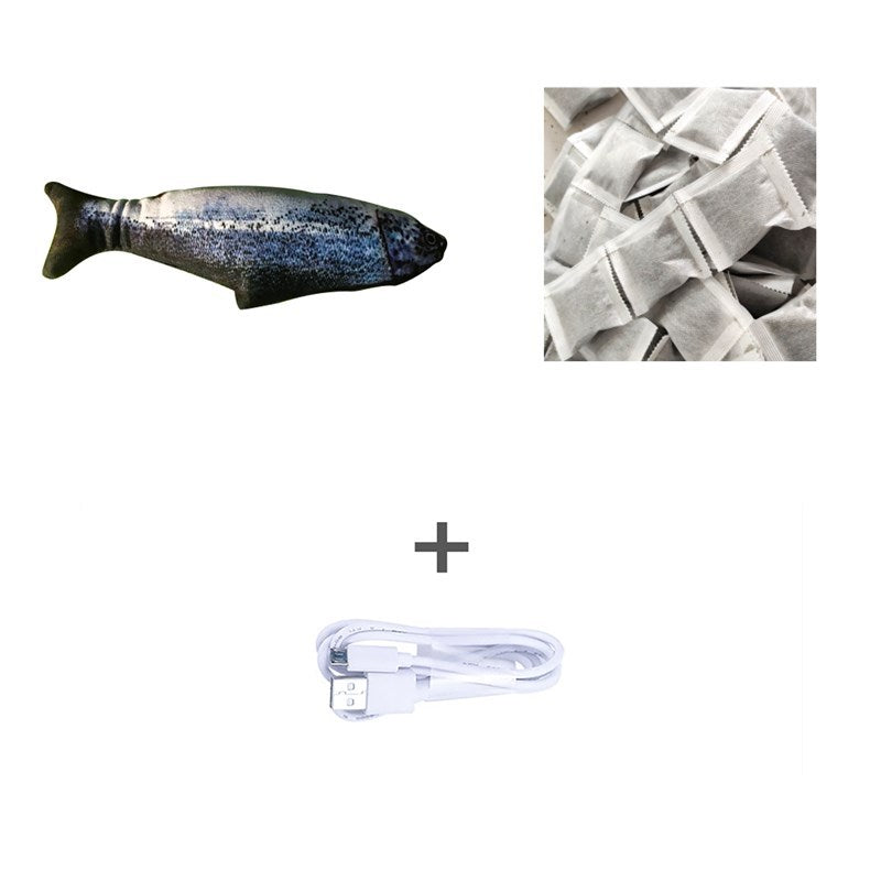 🐟 Electric Jumping Fish Cat Toy (Without Catnip)