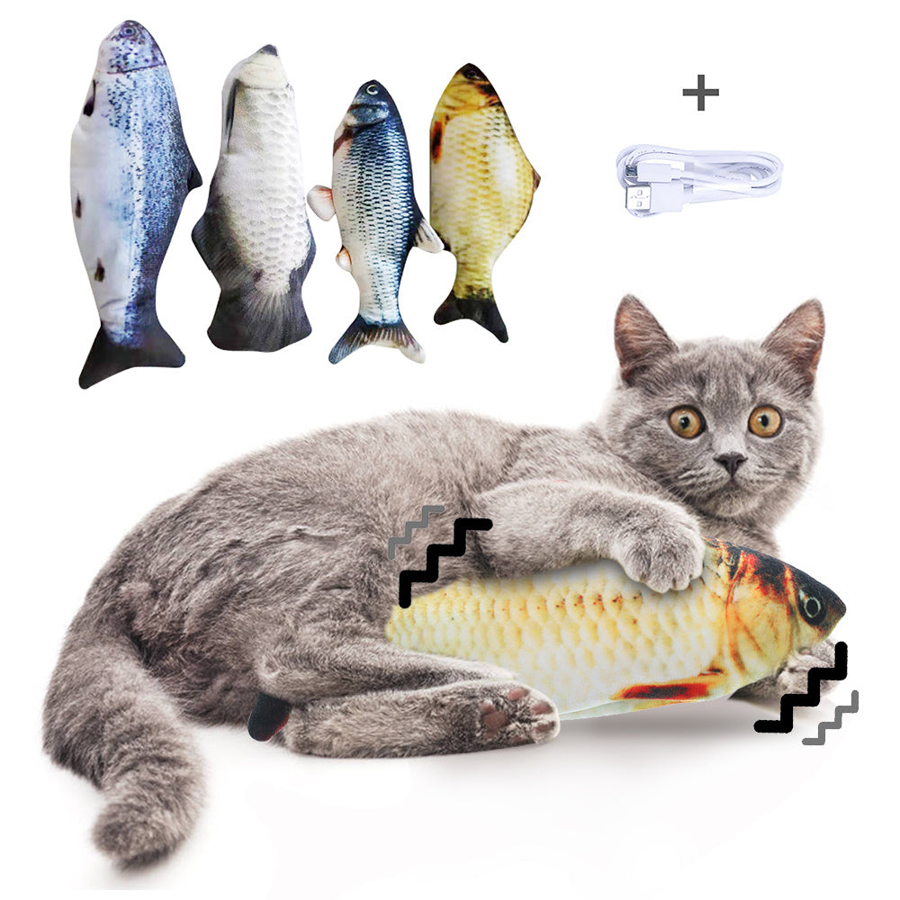 🐟 Electric Jumping Fish Cat Toy (Without Catnip)