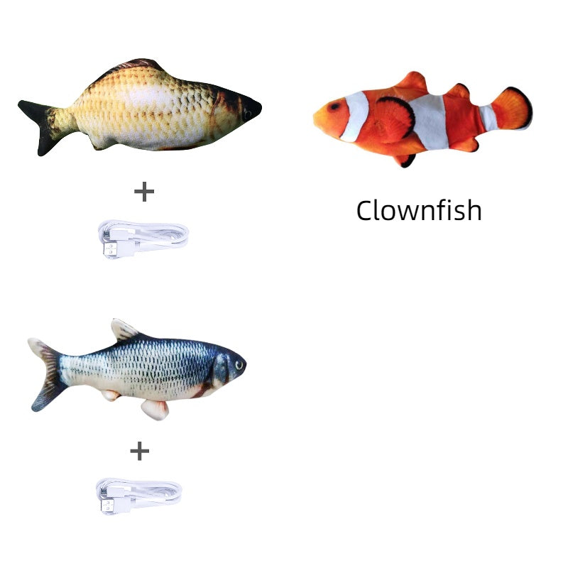 🐟 Electric Jumping Fish Cat Toy (Without Catnip)