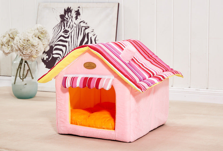 Snuggle Stripe Pet Haven: The Ultimate Cozy Retreat for Your Furry Friend
