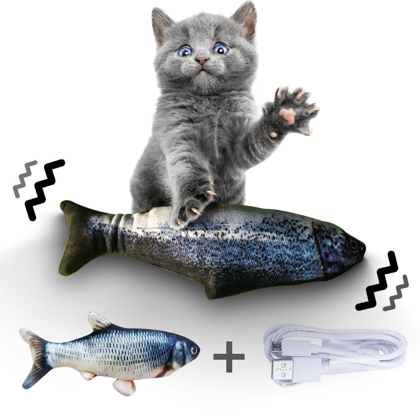 🐟 Electric Jumping Fish Cat Toy (Without Catnip)