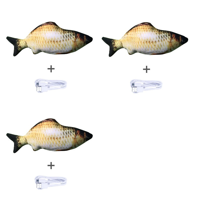 🐟 Electric Jumping Fish Cat Toy (Without Catnip)