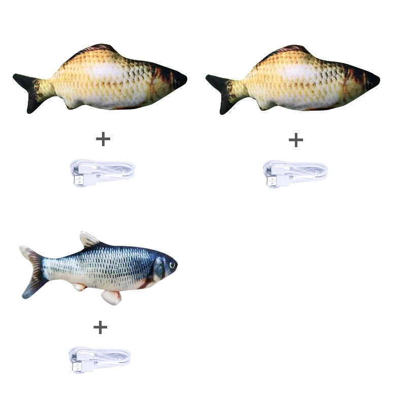 🐟 Electric Jumping Fish Cat Toy (Without Catnip)