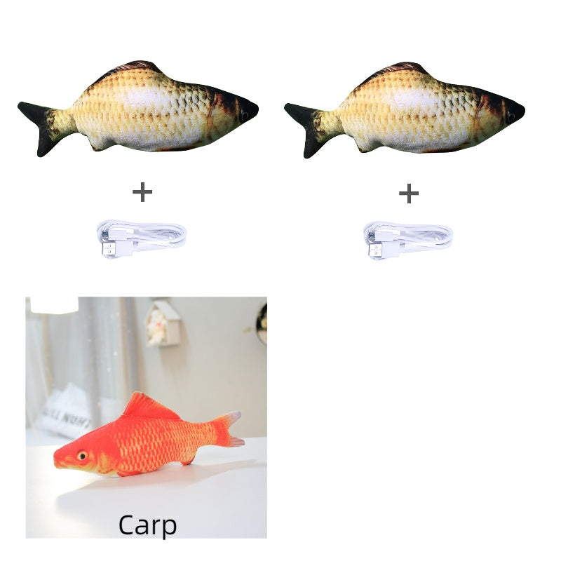 🐟 Electric Jumping Fish Cat Toy (Without Catnip)