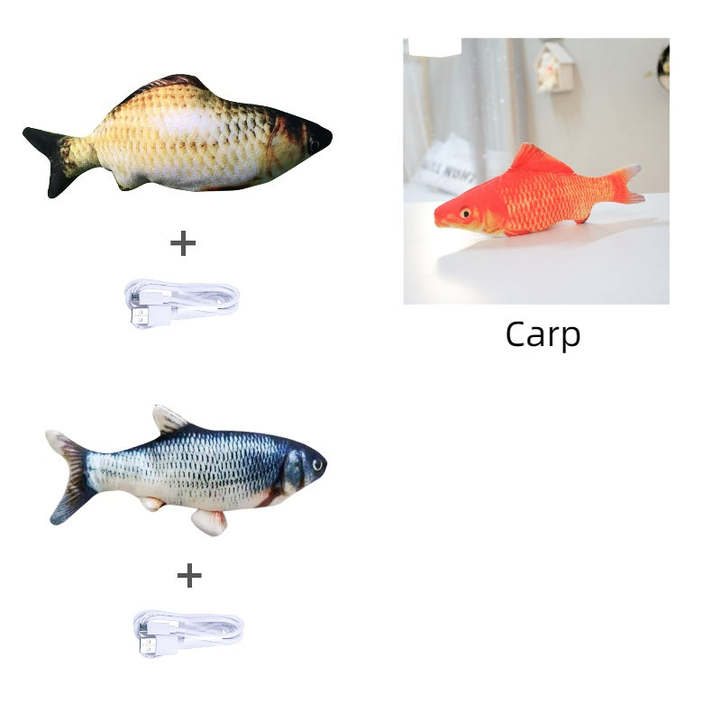 🐟 Electric Jumping Fish Cat Toy (Without Catnip)
