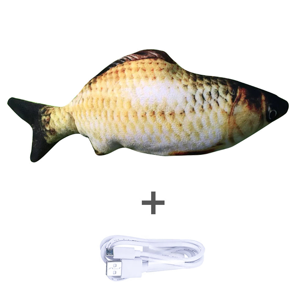 🐟 Electric Jumping Fish Cat Toy (Without Catnip)