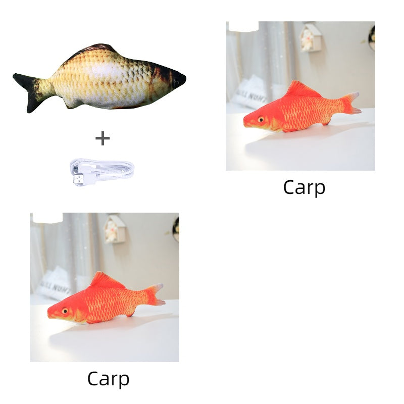 🐟 Electric Jumping Fish Cat Toy (Without Catnip)