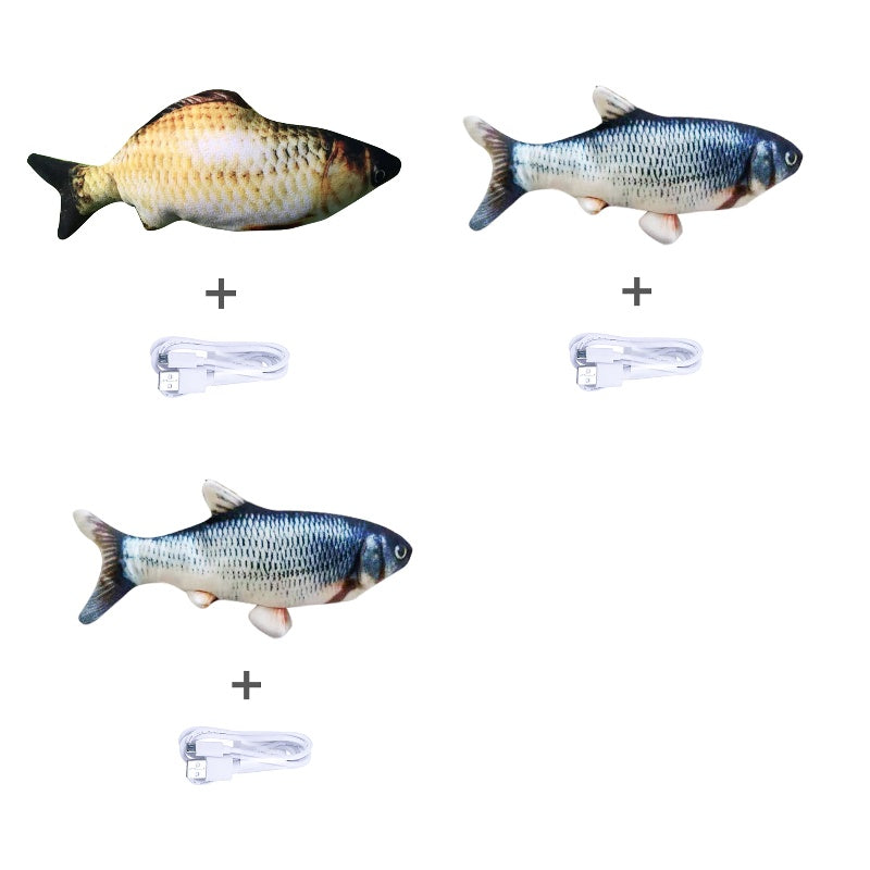 🐟 Electric Jumping Fish Cat Toy (Without Catnip)