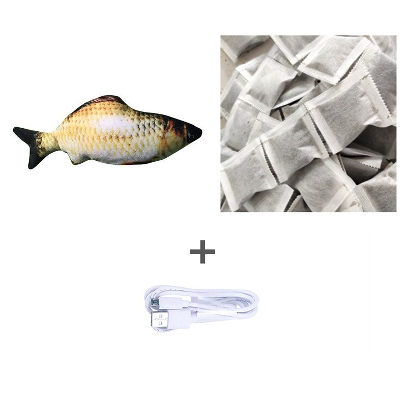 🐟 Electric Jumping Fish Cat Toy (Without Catnip)