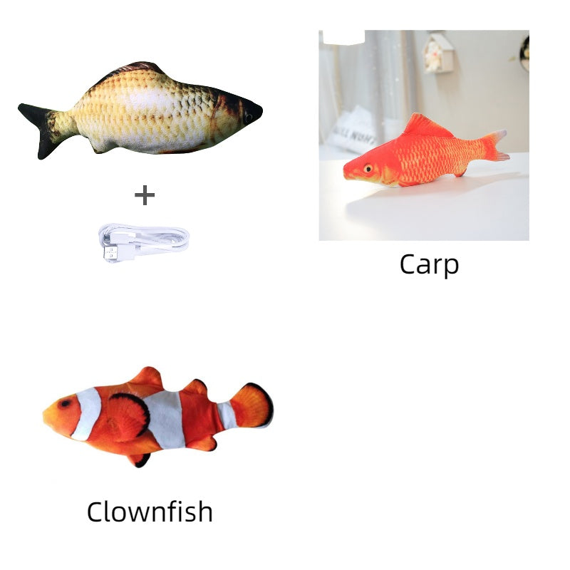 🐟 Electric Jumping Fish Cat Toy (Without Catnip)