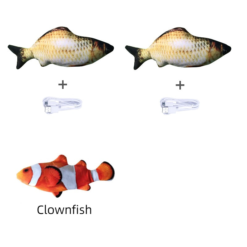 🐟 Electric Jumping Fish Cat Toy (Without Catnip)